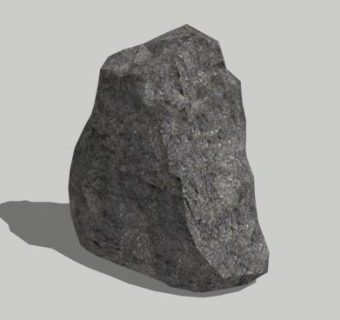 灰色天然岩石SU模型下载_sketchup草图大师SKP模型