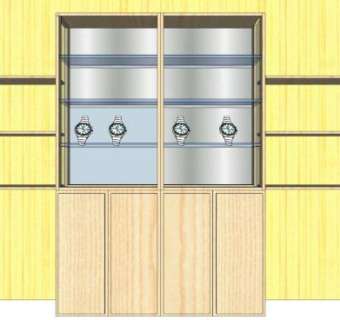 手表店柜台su模型下载_sketchup草图大师SKP模型