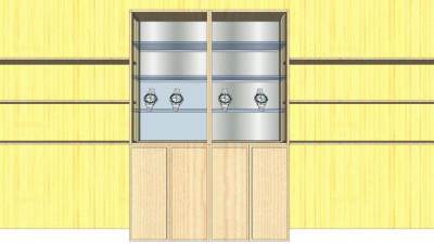 手表店柜台su模型下载_sketchup草图大师SKP模型