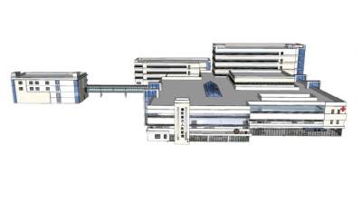 崇明第三人民医院SU模型下载_sketchup草图大师SKP模型