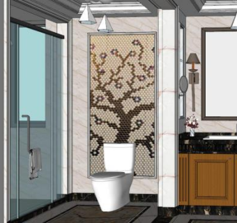 住宅卫生间su模型下载_sketchup草图大师SKP模型