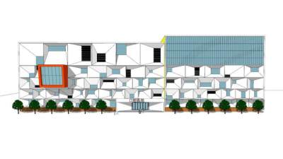 现代时尚口腔医院SU模型下载_sketchup草图大师SKP模型