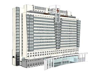 医院大楼sketchup模型下载_sketchup草图大师SKP模型