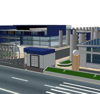 厂房机械su模型下载_sketchup草图大师SKP模型