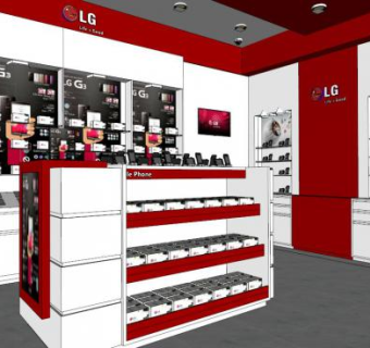 手机店su模型下载_sketchup草图大师SKP模型