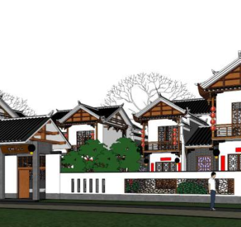 传统民居su模型下载_sketchup草图大师SKP模型