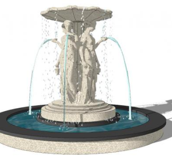 景观人物su模型下载_sketchup草图大师SKP模型