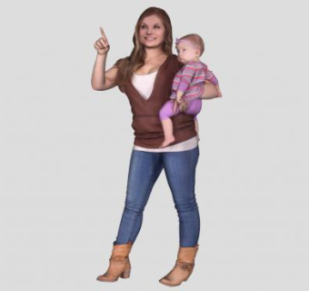 妇女su模型下载_sketchup草图大师SKP模型