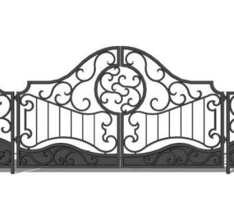 庭院门su模型下载_sketchup草图大师SKP模型