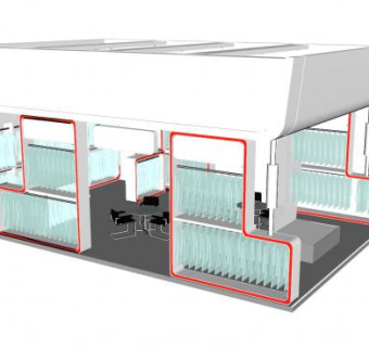 现代服装店展厅SU模型下载_sketchup草图大师SKP模型