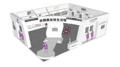 丝飘飘丝袜生活馆展厅SU模型下载_sketchup草图大师SKP模型