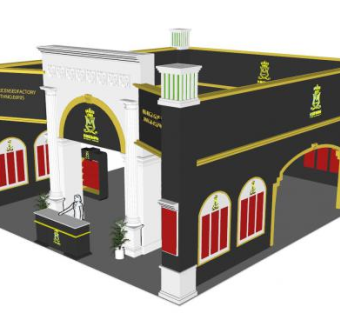格林德斯地板企业展厅SU模型下载_sketchup草图大师SKP模型