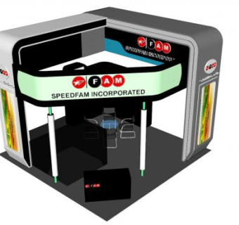 现代企业展厅设计SU模型下载_sketchup草图大师SKP模型