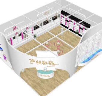 丝飘飘服装店展厅SU模型下载_sketchup草图大师SKP模型