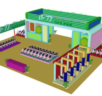 小刀电动车展厅SU模型下载_sketchup草图大师SKP模型