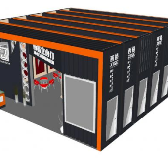 西格室内门展厅SU模型下载_sketchup草图大师SKP模型