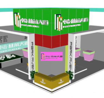 中冶林荫大道企业展厅SU模型下载_sketchup草图大师SKP模型