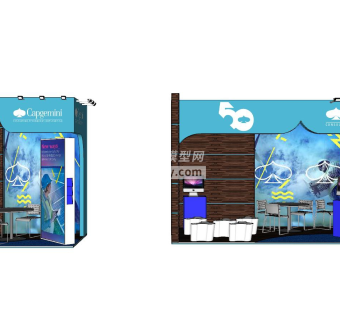 凯捷咨询公司展厅SU模型下载_sketchup草图大师SKP模型