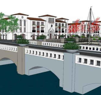 地中海景观su模型下载_sketchup草图大师SKP模型