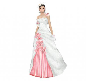 穿婚纱的模特su模型下载_sketchup草图大师SKP模型