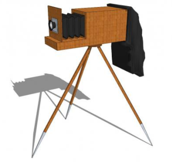 老照相机su模型下载_sketchup草图大师SKP模型