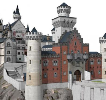 欧式城堡su模型下载_sketchup草图大师SKP模型