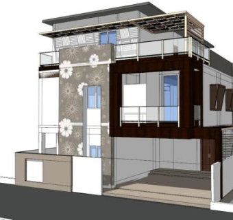 现代简约别墅整套su模型下载_sketchup草图大师SKP模型