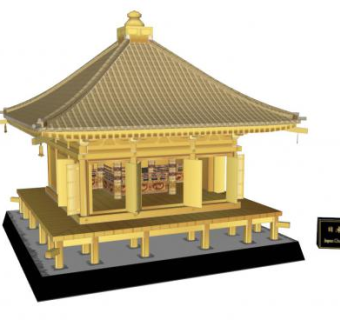 高架寺庙建筑SU模型下载_sketchup草图大师SKP模型