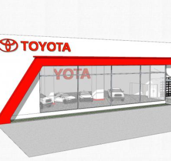 丰田4S汽车展厅SU模型下载_sketchup草图大师SKP模型