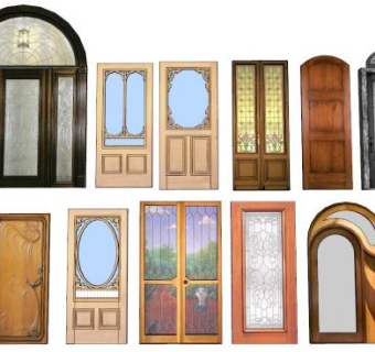 欧式古典门su模型下载_sketchup草图大师SKP模型