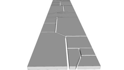 自然石汀步su模型下载_sketchup草图大师SKP模型