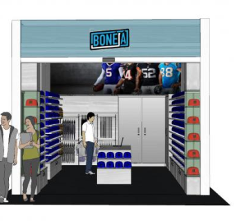 现代棒球帽店面SU模型下载_sketchup草图大师SKP模型