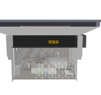 现代珠宝店设计SU模型下载_sketchup草图大师SKP模型