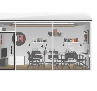 现代工作室店面SU模型下载_sketchup草图大师SKP模型