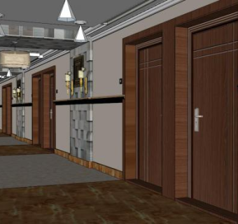 楼梯间su模型下载_sketchup草图大师SKP模型