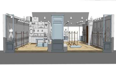 现代欧式店面设计SU模型下载_sketchup草图大师SKP模型