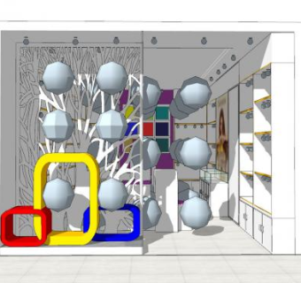 现代风尚店面设计SU模型下载_sketchup草图大师SKP模型