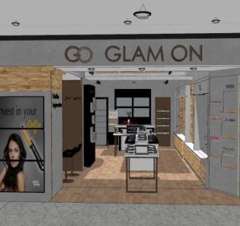 现代风格店铺设计SU模型下载_sketchup草图大师SKP模型