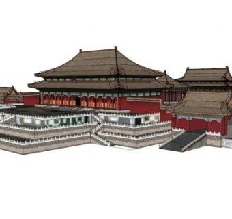 紫禁城su模型下载_sketchup草图大师SKP模型