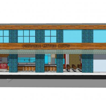 现代餐饮店面设计SU模型下载_sketchup草图大师SKP模型