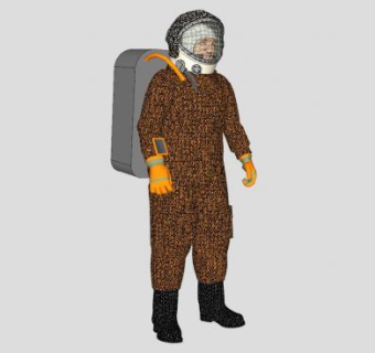 宇航员太空装SU模型下载_sketchup草图大师SKP模型