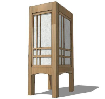 创意庭院灯su模型下载_sketchup草图大师SKP模型