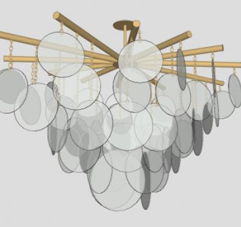 创意吊灯灯具设计SU模型下载_sketchup草图大师SKP模型