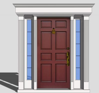 别墅铜大门su模型下载_sketchup草图大师SKP模型