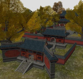 天音寺寺院SU模型下载_sketchup草图大师SKP模型