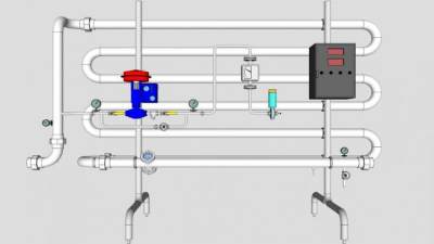 工业水管su模型下载_sketchup草图大师SKP模型