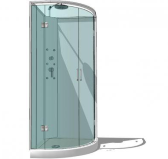 卫生间玻璃推拉门su模型下载_sketchup草图大师SKP模型