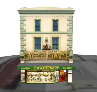 现代外国店铺SU模型下载_sketchup草图大师SKP模型