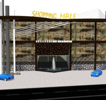 现代购物中心SU模型下载_sketchup草图大师SKP模型