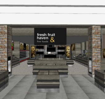 水果专卖店SU模型下载_sketchup草图大师SKP模型